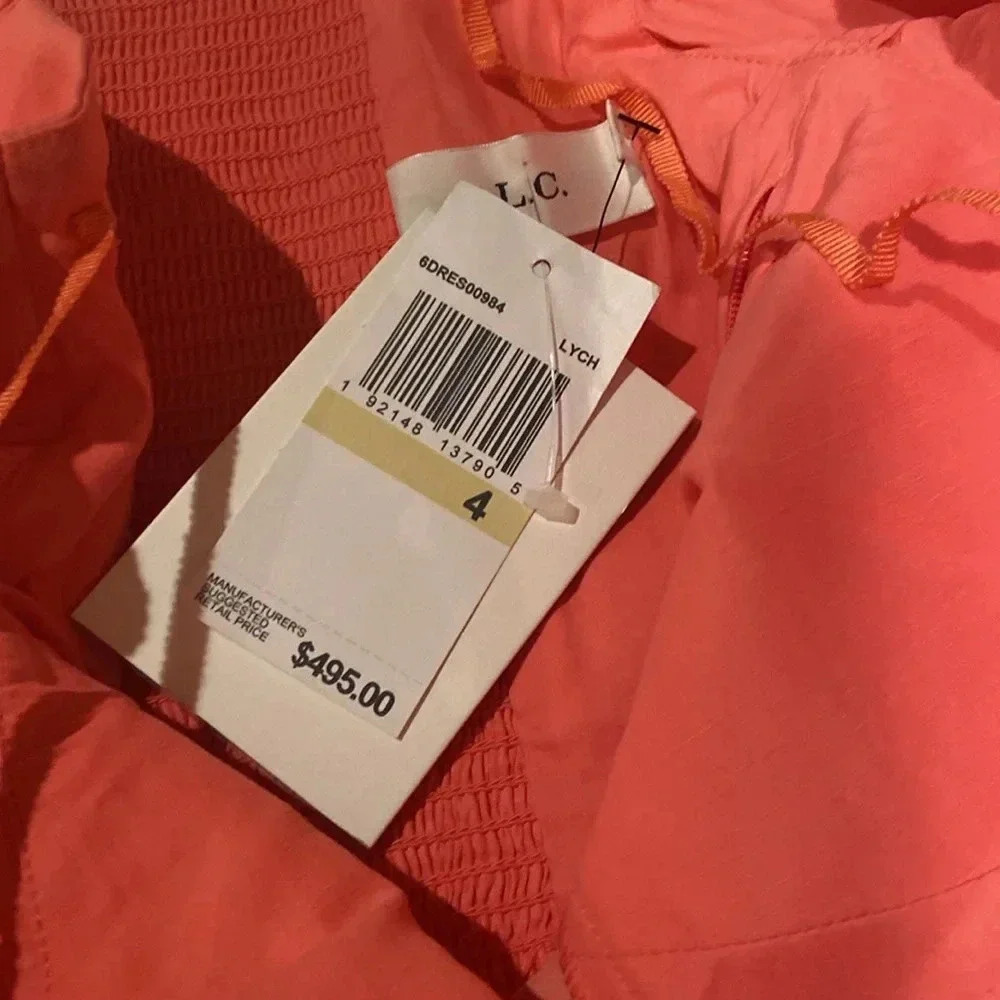 NWT A.L.C. Dress Mila Off Shoulder Dramatic Puff Sleeve Linen Blend size 4 - Picture 8 of 12